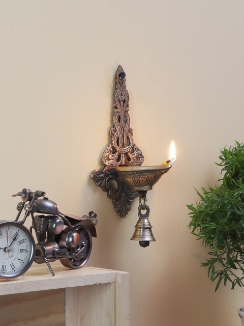 

Imli Street Gold-Toned Brass Wall Diya With Bell