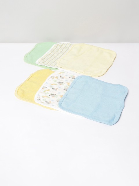 

max Kids Pack of 6 Printed Cotton Washcloth, Multi