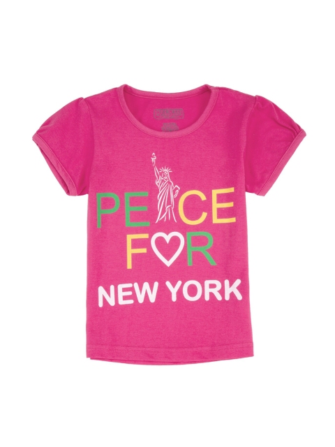 

Cherokee Girls Pink Printed Round Neck T-shirt