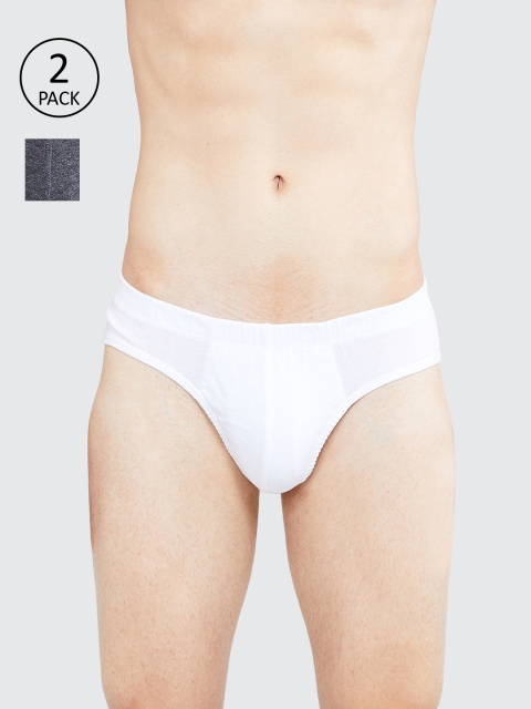 

max Men Pack Of 2 Solid Basic Briefs NOOSCLBFWH, White