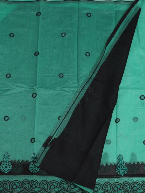 

Pothys Green & Black Supernet Woven Design Saree