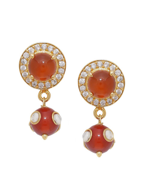

Tistabene Orange Contemporary Drop Earrings