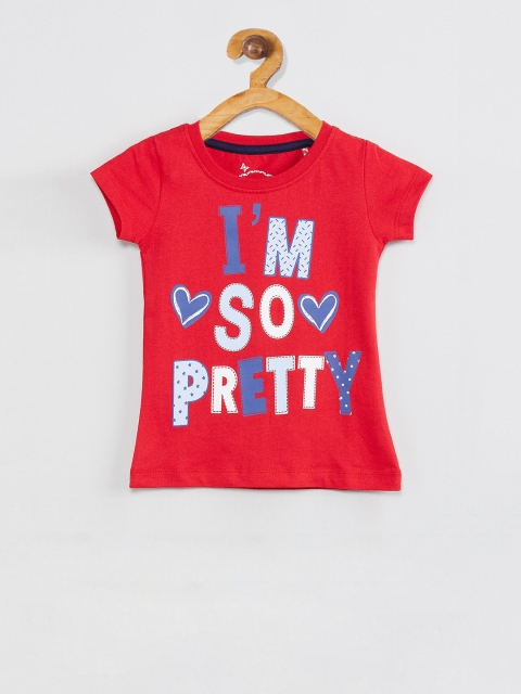 

max Girls Red Printed Top