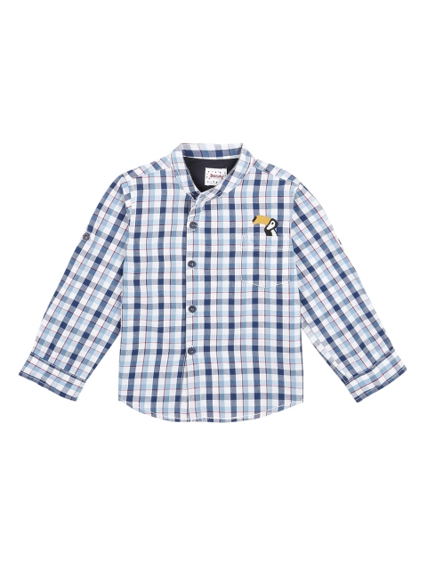 

Donuts Boys Blue Regular Fit Checked Casual Shirt