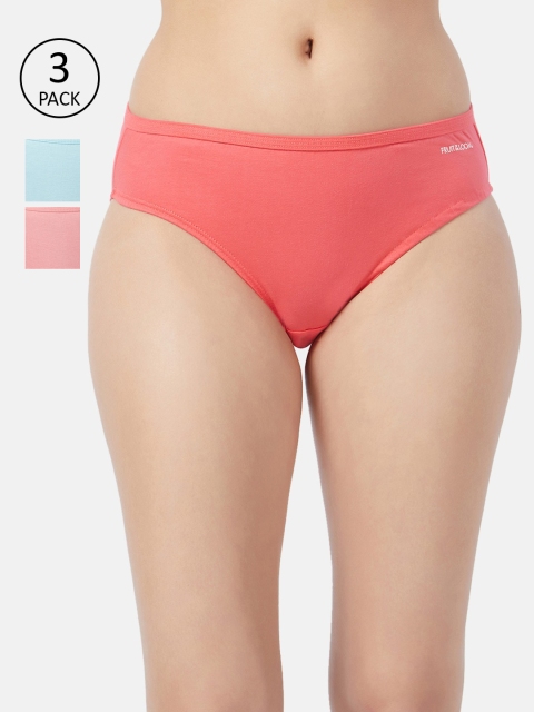 

Fruit of the loom Women Pack Of 3 Solid Bikini Briefs FBKS01-3P-LA2S9, Pink