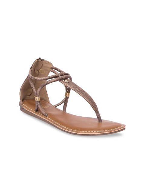 

Inc 5 Women Brown Solid Open Toe Flats