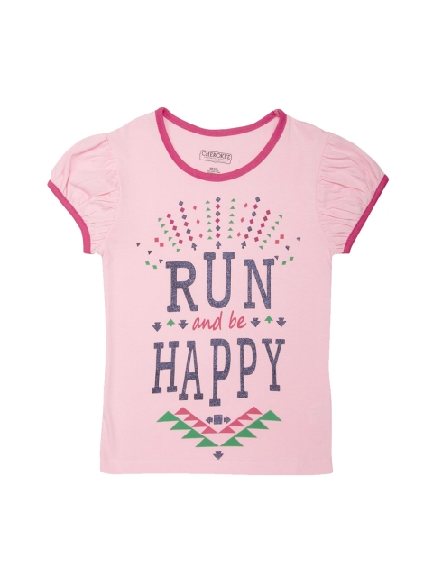 

Cherokee Girls Pink Printed Round Neck T-shirt