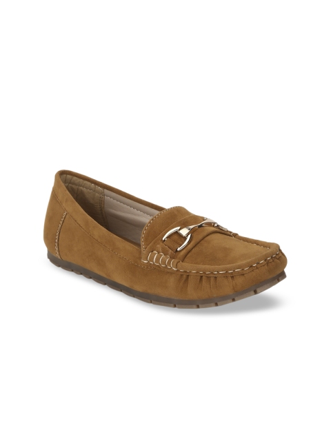 

Truffle Collection Women Tan Brown Suede Horsebit Loafers