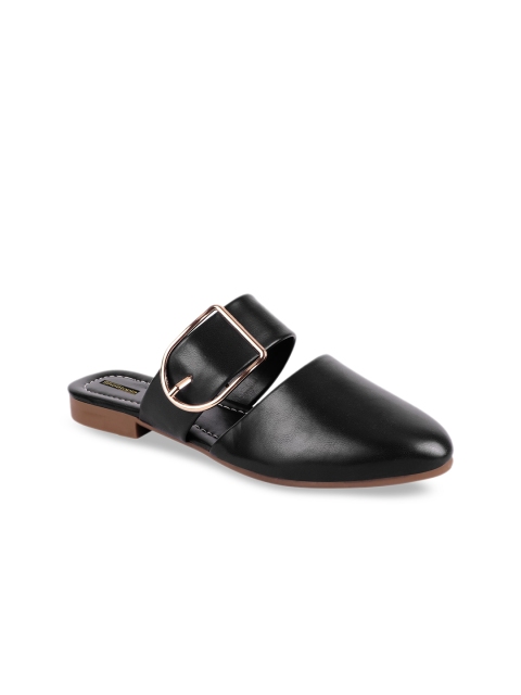 

Shoetopia Women Black Solid Mules
