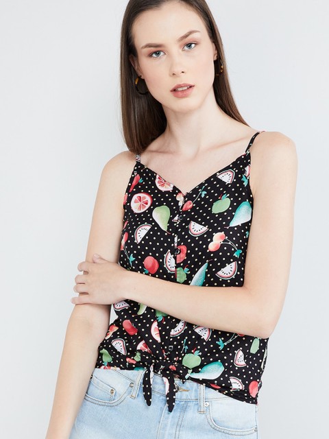 

max Women Black Printed Top