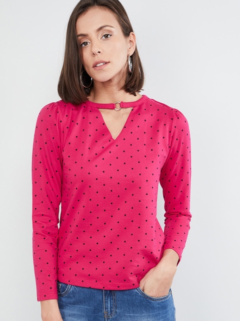 

max Women Pink Printed Top