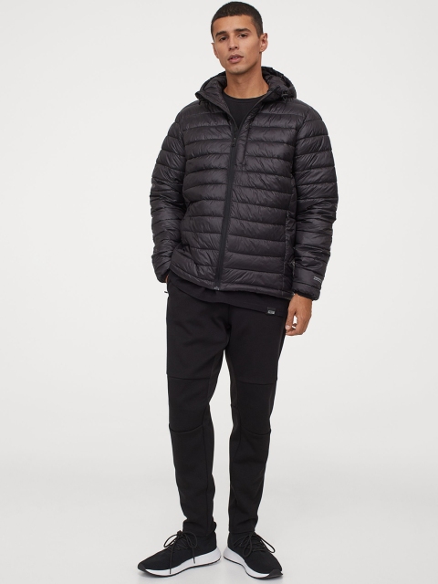 

H&M Men Black Padded Hooded Sports Jacket