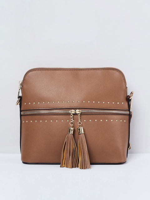 

max Tan Brown Solid Sling Bag