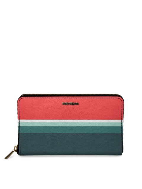 

DailyObjects Women Green & Pink Printed Zip Around Wallet