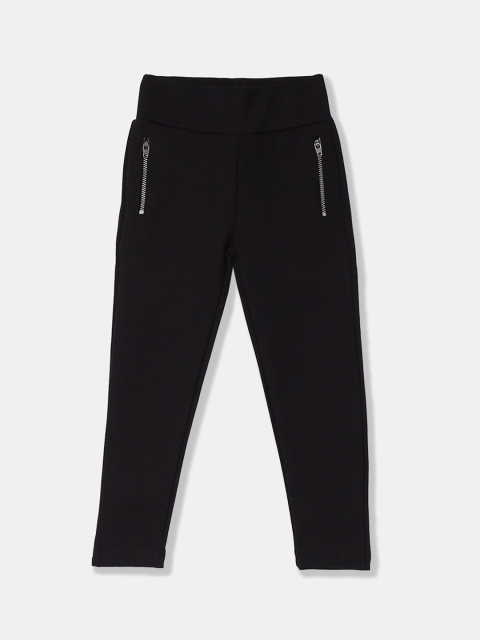 

Cherokee Girls Black Regular Fit Solid Treggings