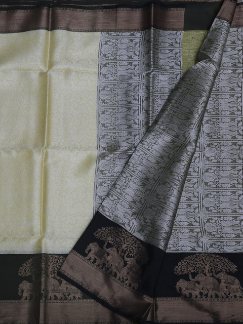 

Pothys Yellow Woven Design Art Silk Saree