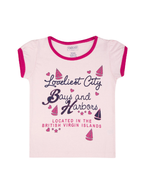 

Cherokee Girls Pink Printed Round Neck T-shirt