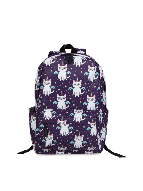 

Bigsmall Unisex Purple & White Graphic Backpack