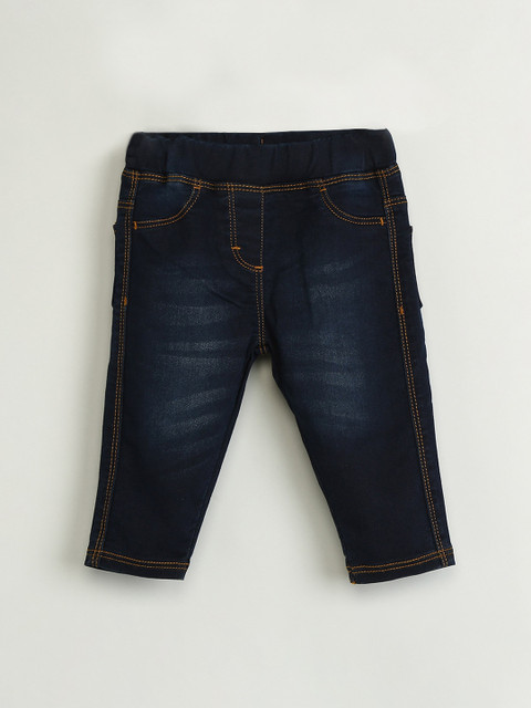 

max Girls Blue Solid Jeggings