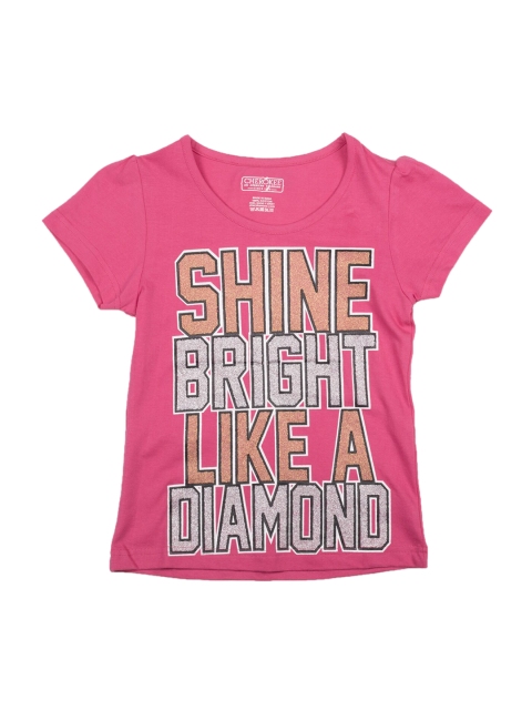 

Cherokee Girls Pink Printed Round Neck T-shirt