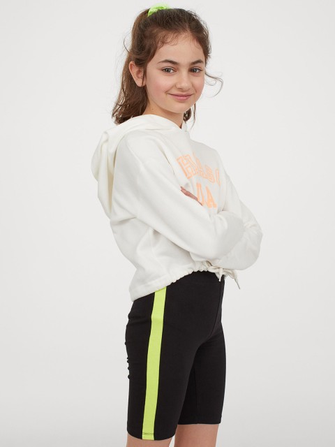 

H&M Girls Black Solid Jersey Cycling Shorts