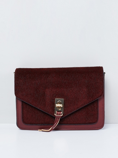 

max Maroon Solid Sling Bag