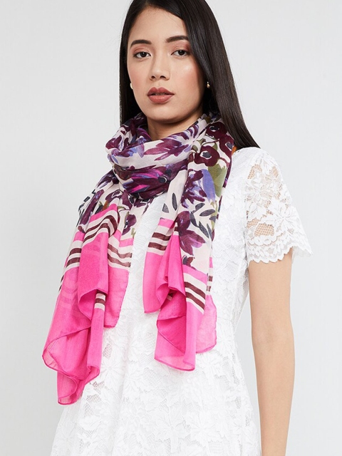 

max Women Pink Printed Scarf