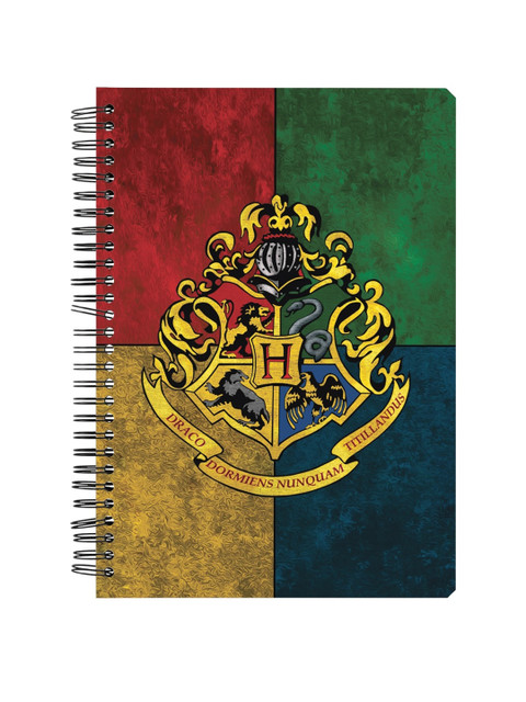 

MC SID RAZZ Multicoloured Harry Potter Hogwarts House Crest A5 Spiral Notebook, Multi
