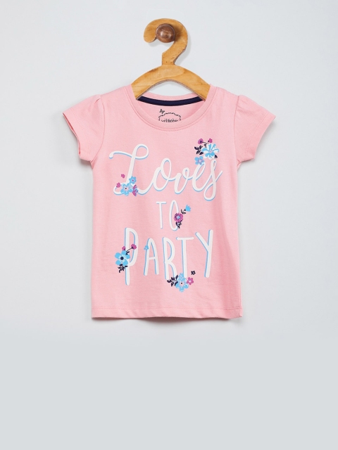 

max Girls Pink Printed Top