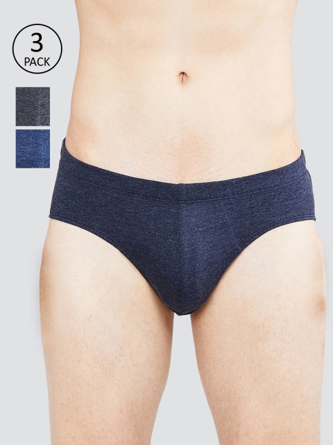 max Men Pack Of 3 Solid Basic Briefs NOOSCLBFCM, Charcoal