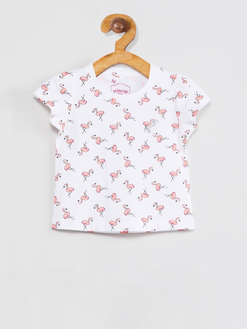 

max Girls White Printed Top