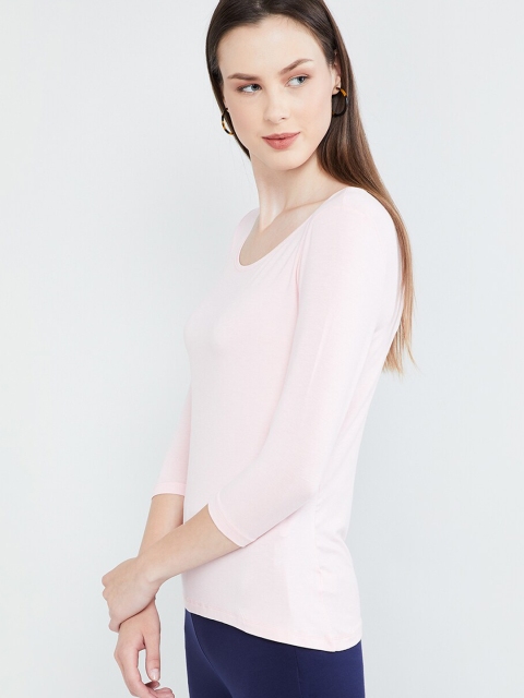 

max Women Pink Solid Top