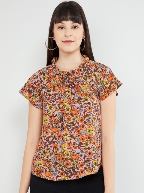 max Women Pink Printed Top