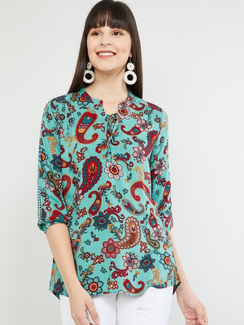 

max Women Green Printed Top