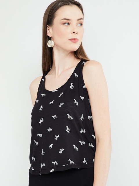 

max Women Black Printed Top