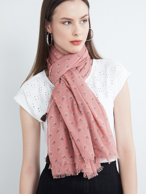 

max Women Pink Printed Scarf