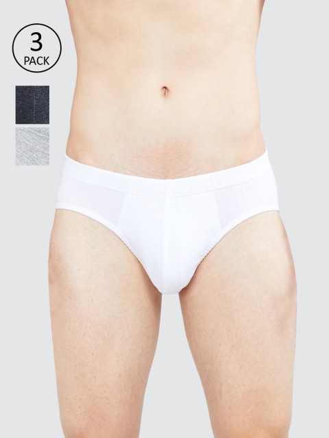 

max Men Pack Of 3 Solid Basic Briefs NOSBFBG01, White