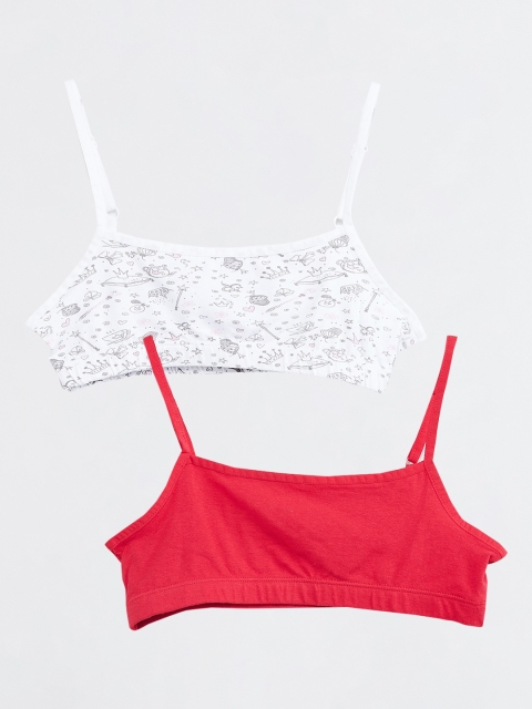 

max Girls Pack Of 2 Cropped Camisoles INWI89GZCA, Red