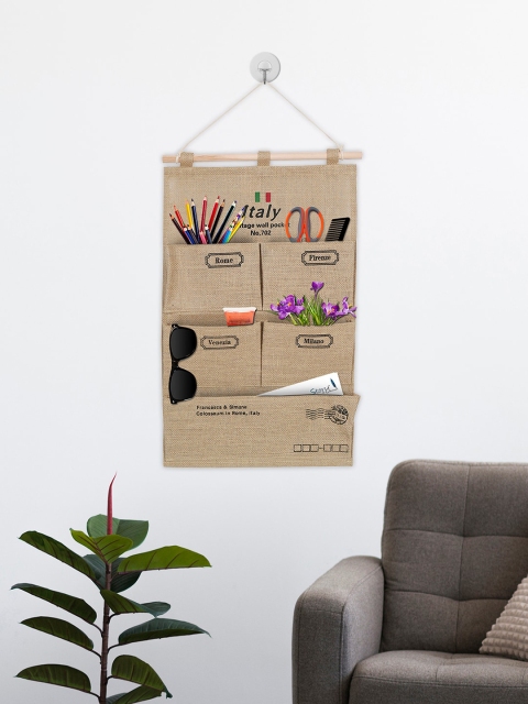

Story@home Brown Solid Wall Hanging Pocket Organiser