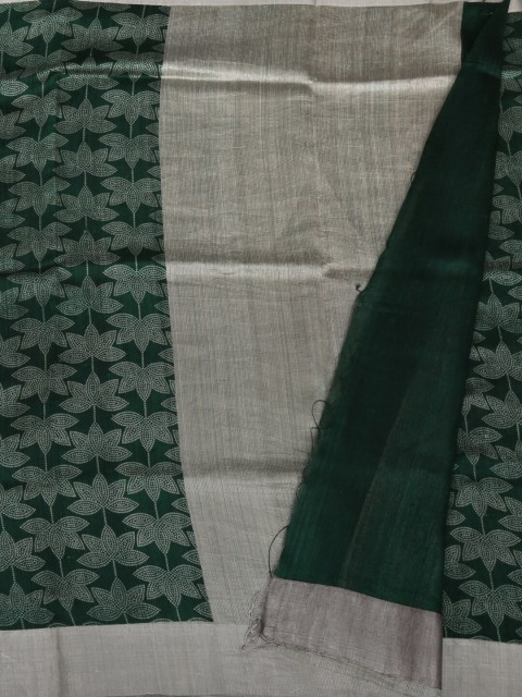 

Pothys Green Woven Design Jute Silk Saree