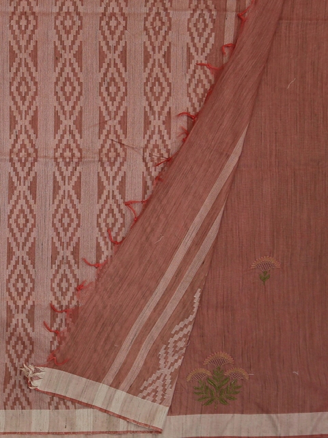 

Pothys Pink Woven Design Jute Cotton Saree