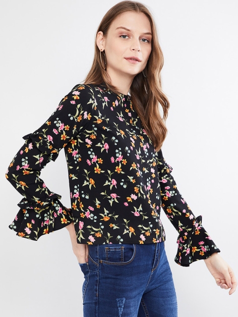

max Women Black Printed Top