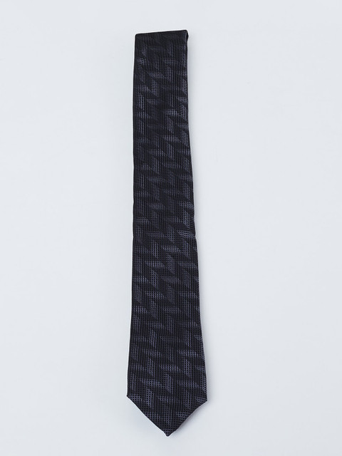 

max Grey Woven Design Broad Tie