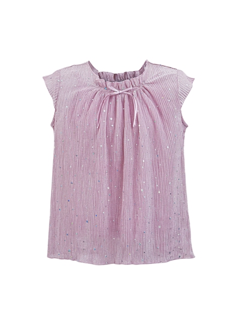 

Daffodils GIRLS WEAR Girls Pink Embellished Top