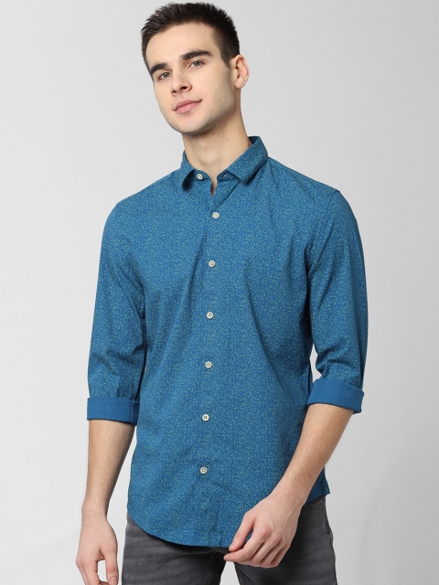

Peter England Casuals Men Blue Slim Fit Printed Casual Shirt