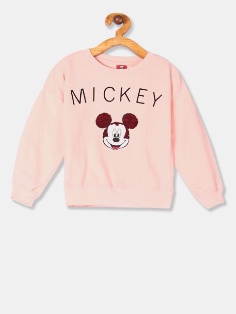 Colt Girls Pink Printed Sweatshirt