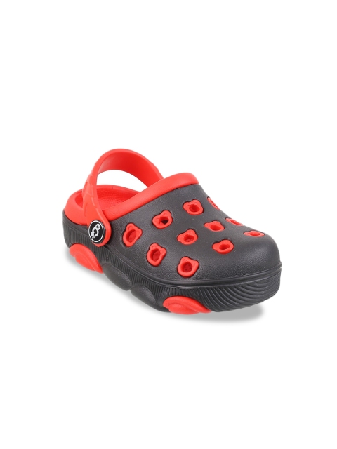

WALKWAY Girls Black & Red Printed Clogs