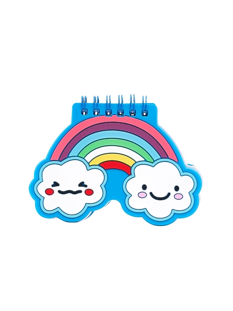 

Toniq Kids Blue & White Rainbow Printed Scribble Note Pad