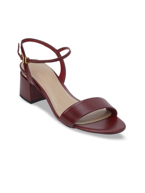 

CHARLES & KEITH Women Maroon Solid Block Heels