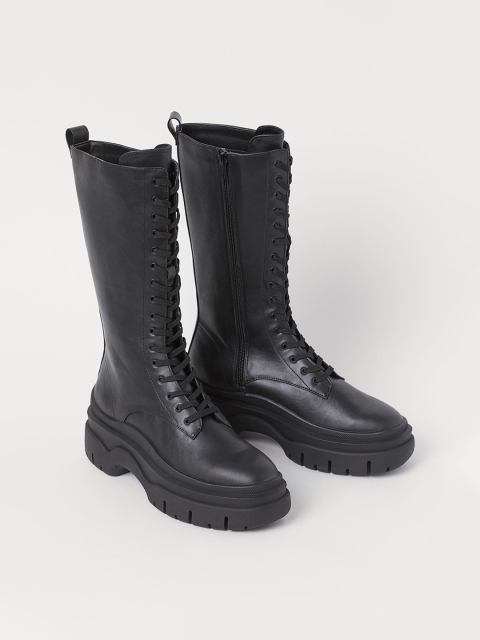 

H&M Women Black High Profile Boots